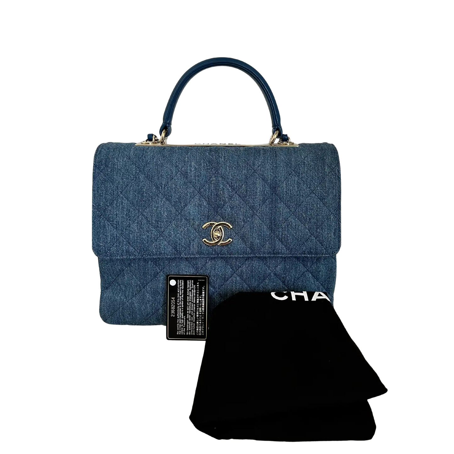 Chanel Trendy CC Top Handle Large Denim Blau / sehr gut Chanel