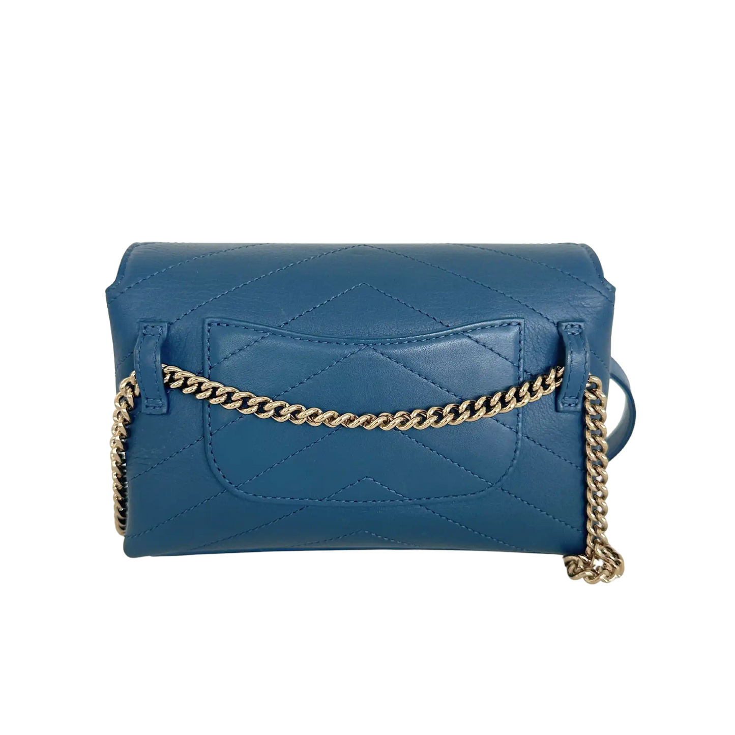 Chanel Chevron Coco Waist Bag blau / sehr gut Echtheitscheck