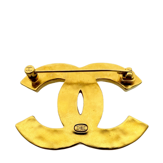 Chanel CC Brosche Gold/Orange/Pink - Limitierte Edition / Neuwertig Chanel