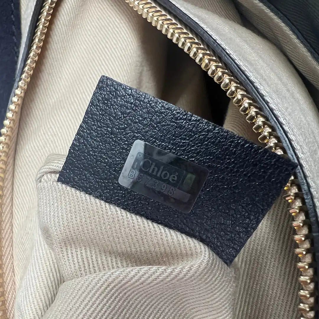 Chloé Lexa Wildleder Medium Handtasche Marine / sehr gut Chloé