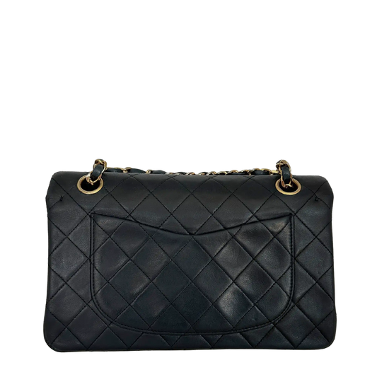 Chanel Timeless Vintage Double Flap Bag Lammleder schwarz Small/ gut Chanel