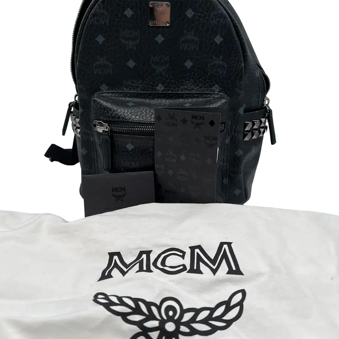MCM Stark Small Rucksack Monogram schwarz / sehr gut MCM