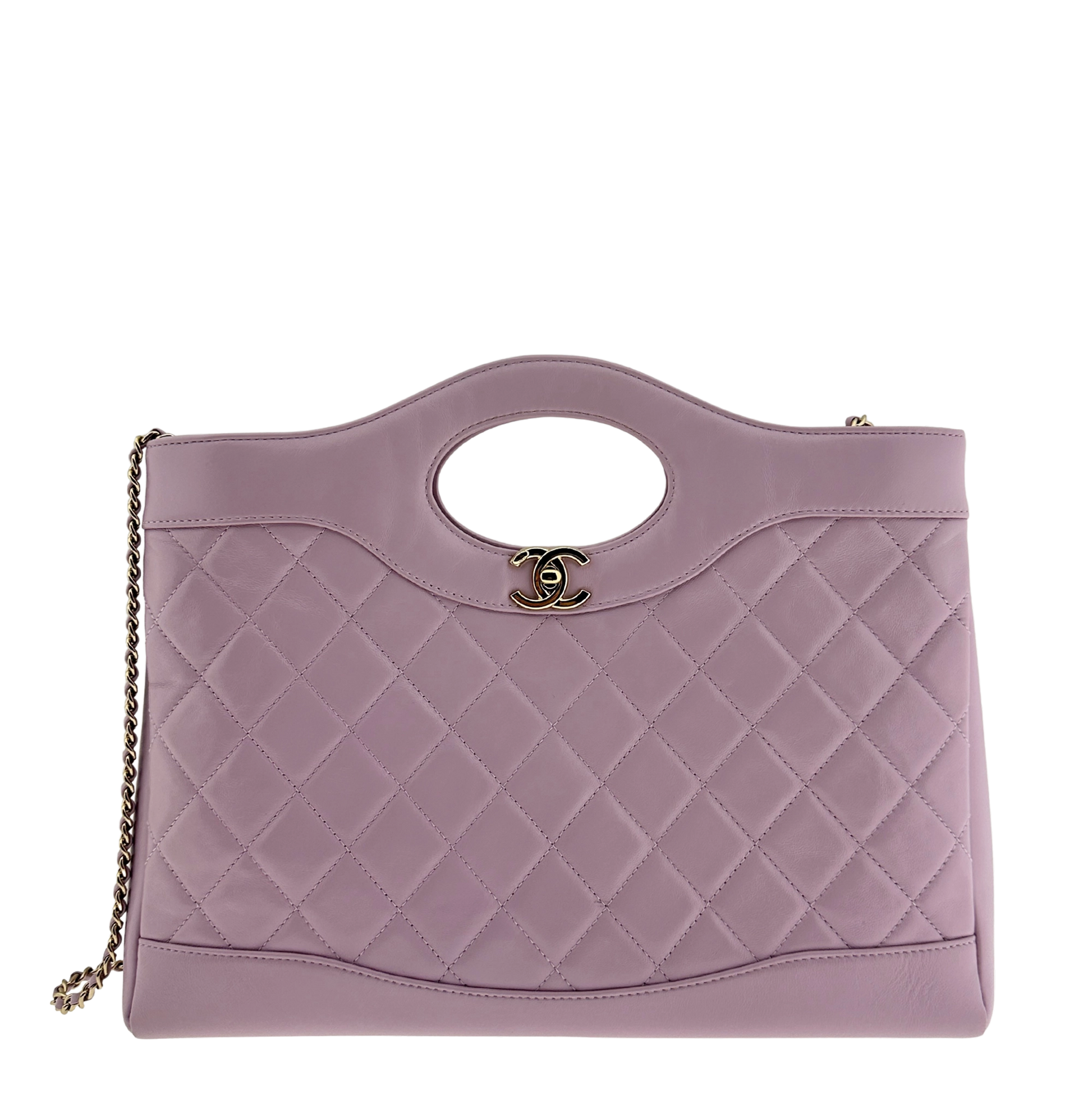 Chanel 31 light purple glänzendes Lammleder Shopper / sehr gut Louis Vuitton