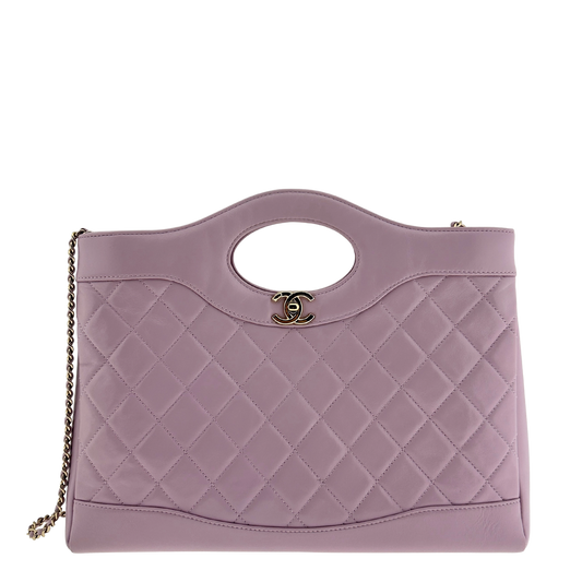 Chanel 31 light purple glänzendes Lammleder Shopper / sehr gut Louis Vuitton