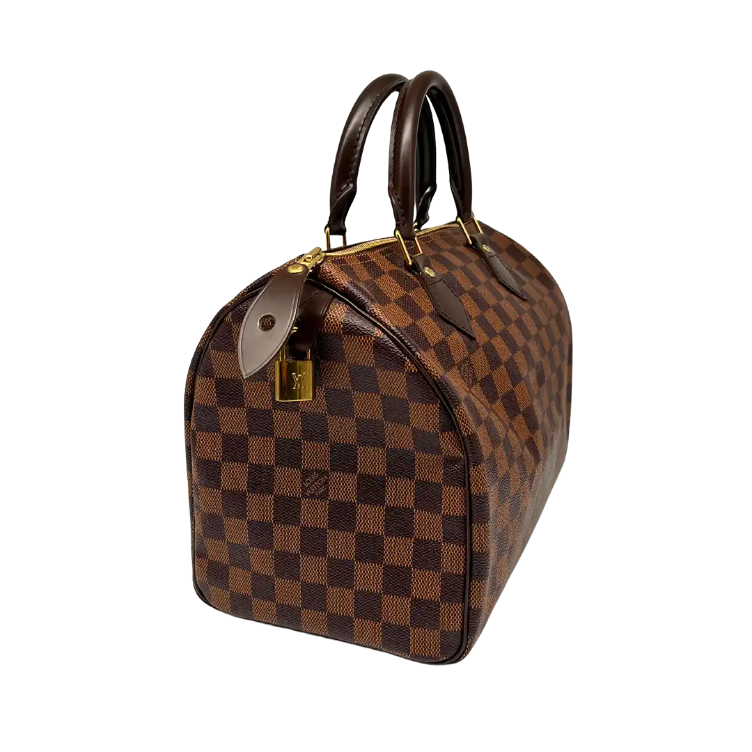 Louis Vuitton Speedy 30 Damier Ebene Hot Stamping J.S. Fullset / neuwertig Louis Vuitton