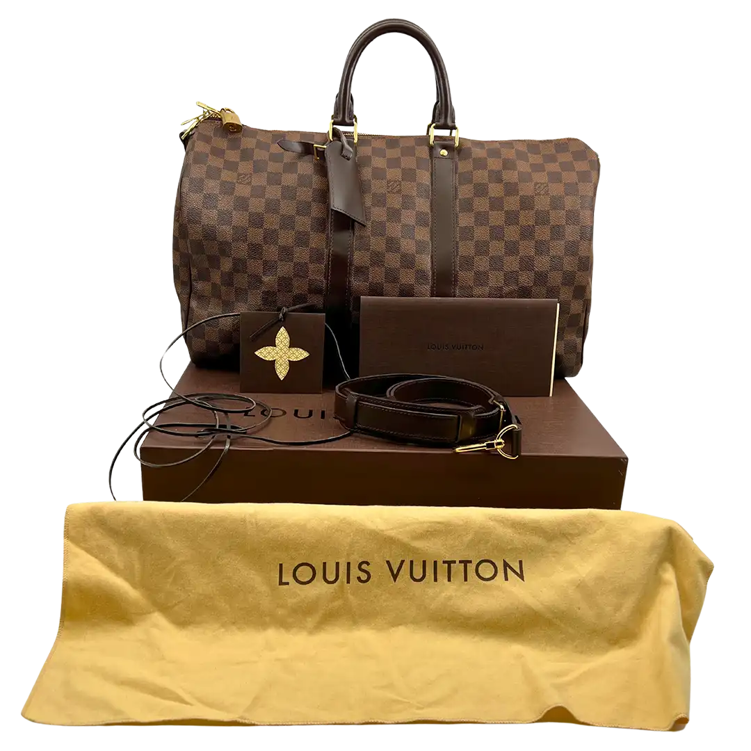 Louis Vuitton Keepall 45 Damier Ebene Weekender Fullset / gut Louis Vuitton