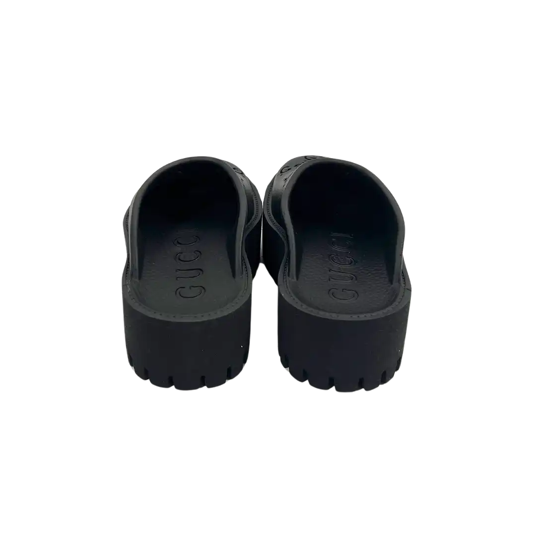 Gucci Elea Plateau Mules aus perforiertem Gummi / ungetragen Gucci