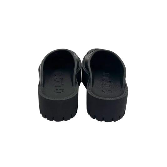 Gucci Elea Plateau Mules aus perforiertem Gummi / ungetragen Gucci