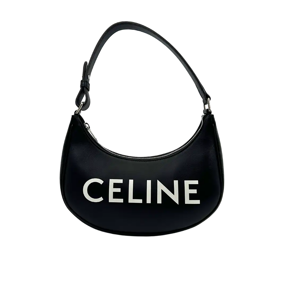 CELINE Ava Tasche glattes Kalbsleder mit Celine-Print / neuwertig CELINE