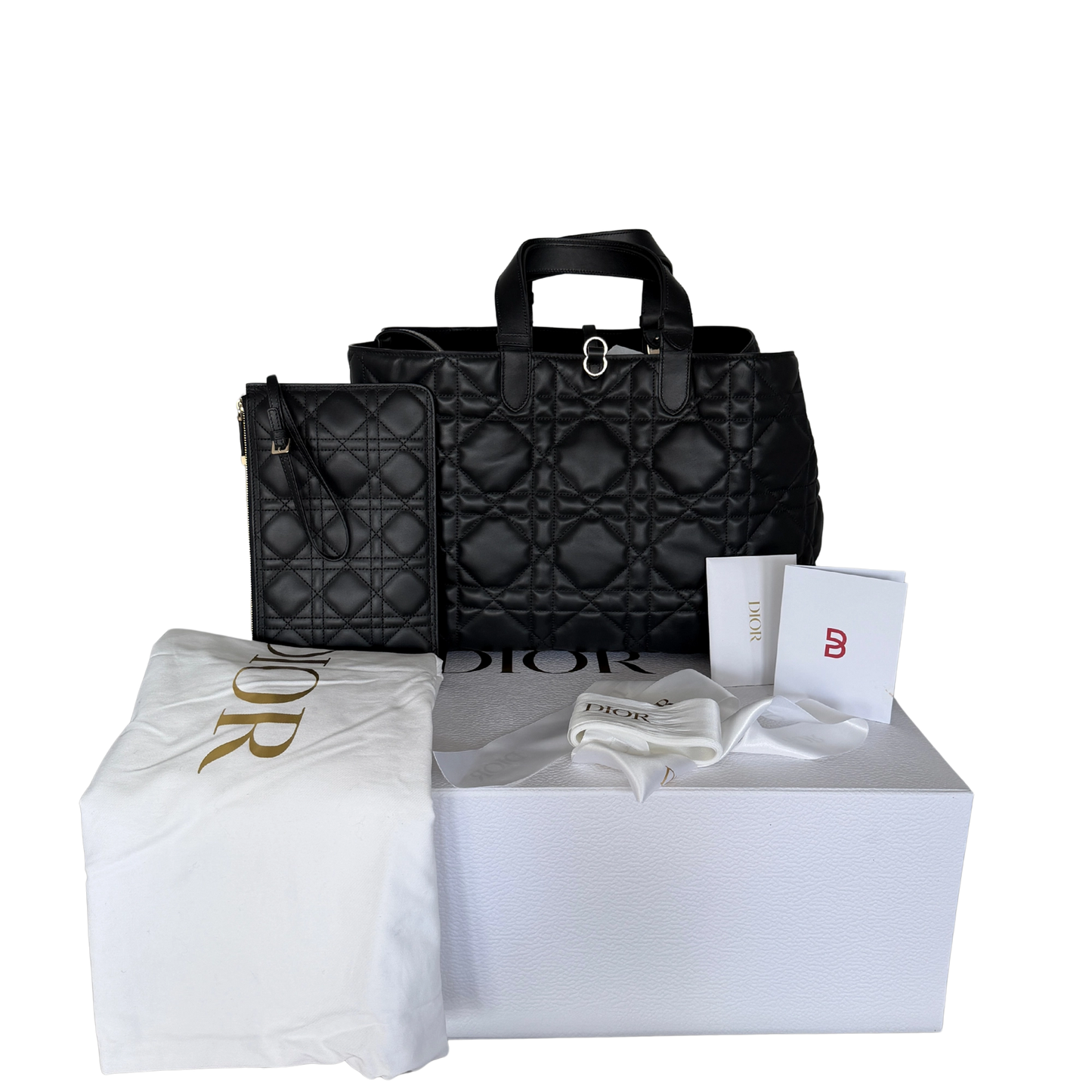 Dior Toujours Tasche schwarz groß Leder Fullset / neuwertig Dior