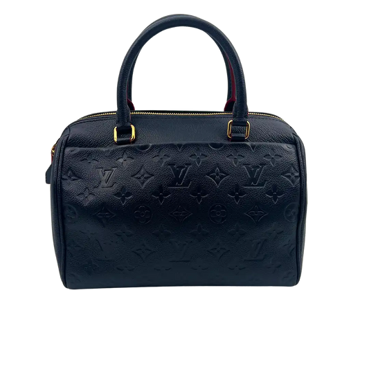 Louis Vuitton Speedy 25 Bandouliere Monogram empreinte Leder marine / sehr gut Louis Vuitton