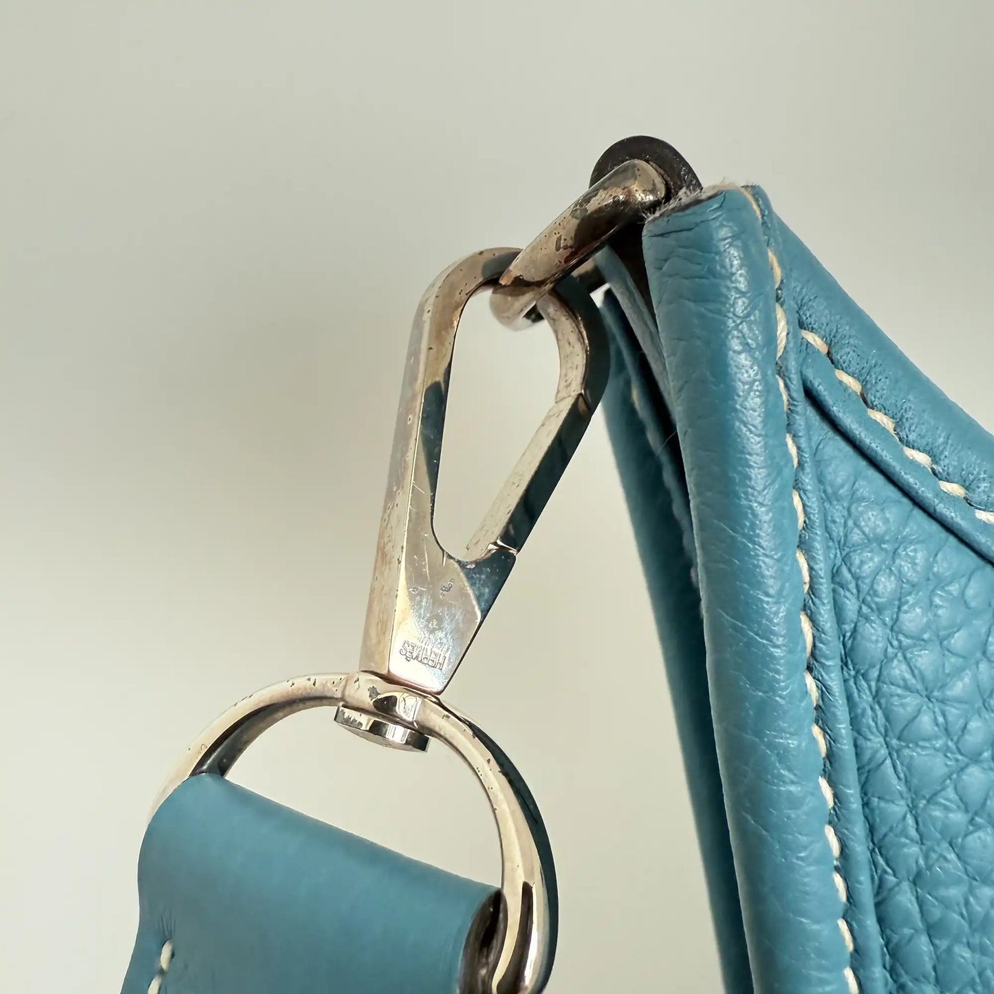 Hermès Evelyne III 29 blau Clemence Palladium Fullset 2010 / sehr gut Hermès