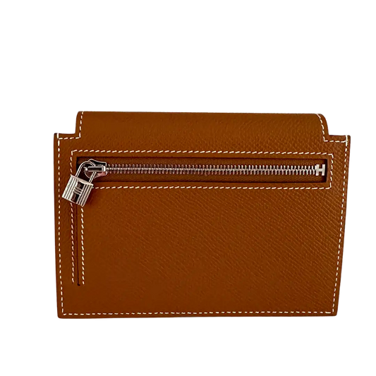 Hermès Epsom Kelly Pocket Compact Wallet Geldbörse braun / ungetragen Hermès
