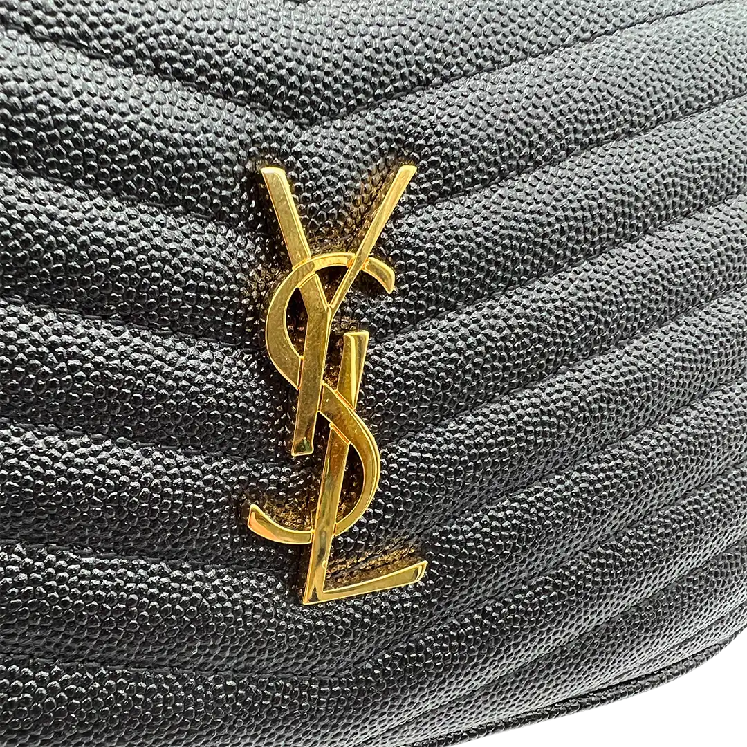 Saint Laurent Mini Lou schwarz gold ysl logo