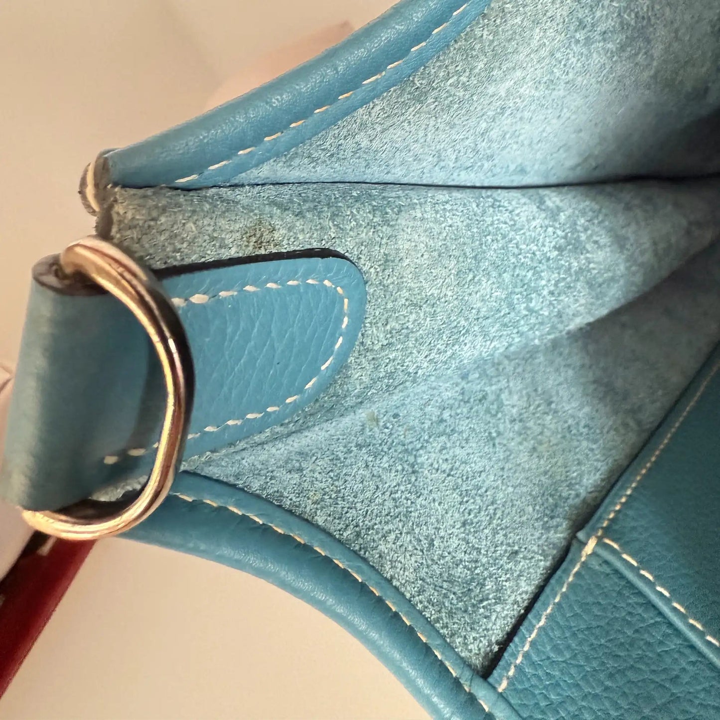 Hermès Evelyne III 29 blau Clemence Palladium Fullset 2010 / sehr gut Hermès