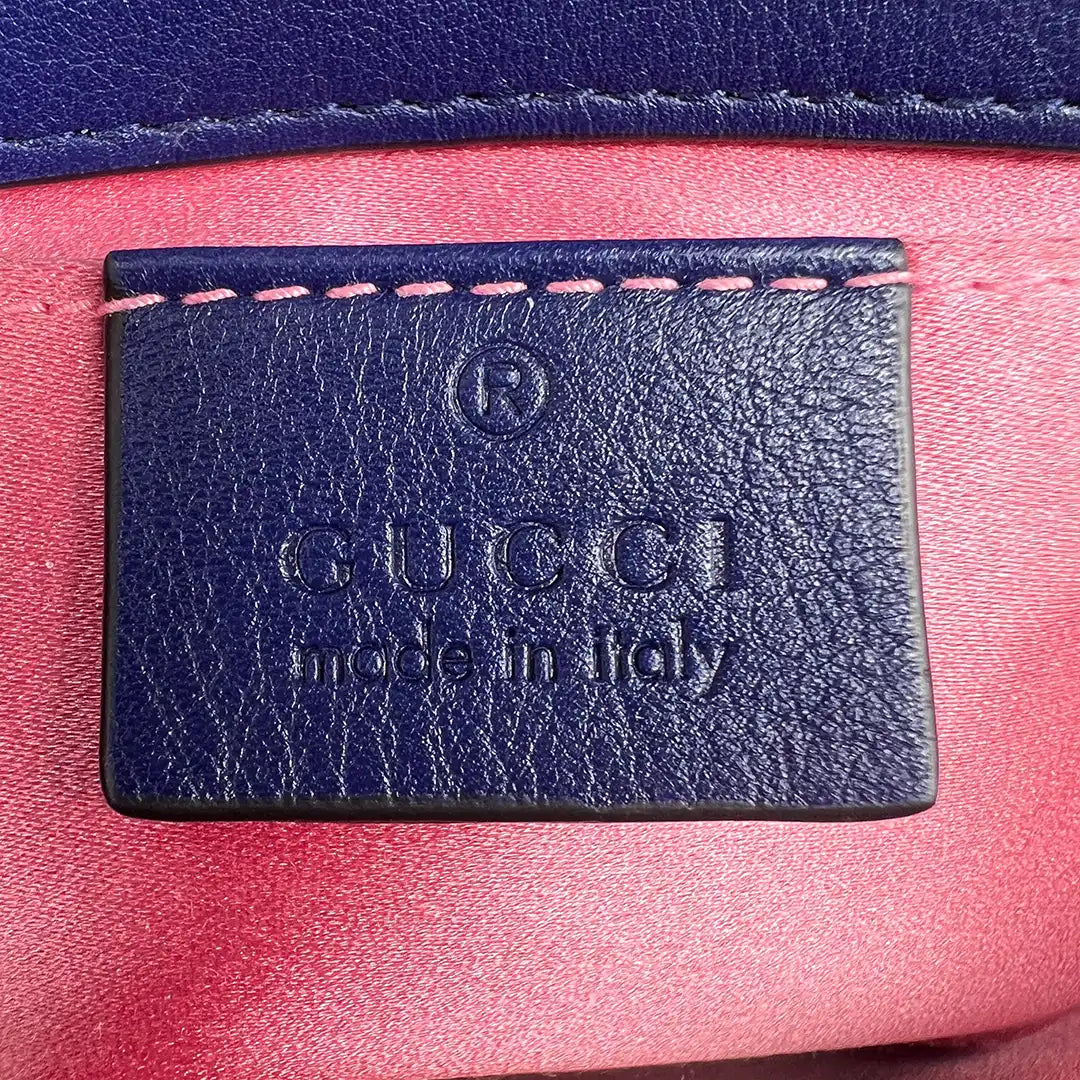 Gucci GG Marmont Mini cobalt blue Samttasche / sehr gut Gucci
