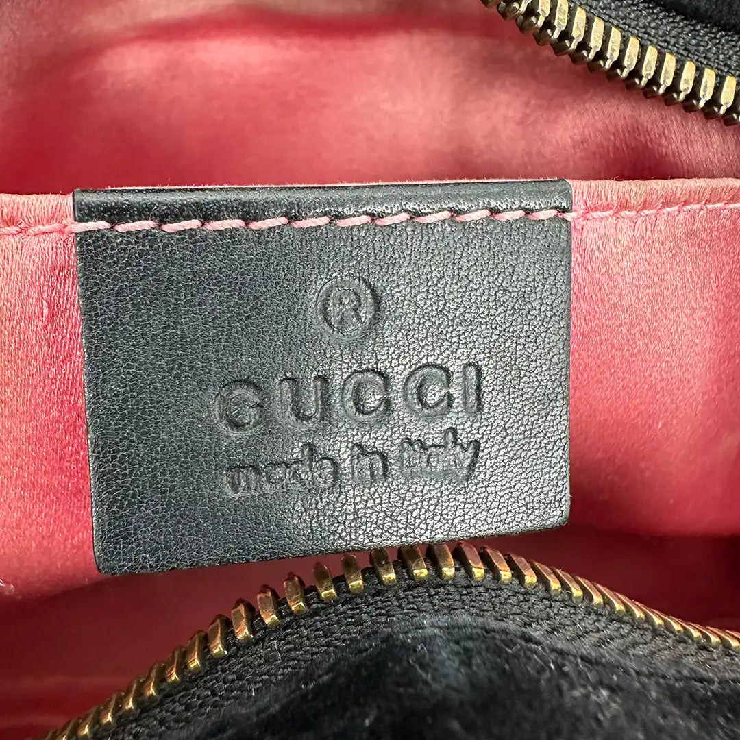 Gucci GG Marmont Samttasche schwarz / gut Gucci