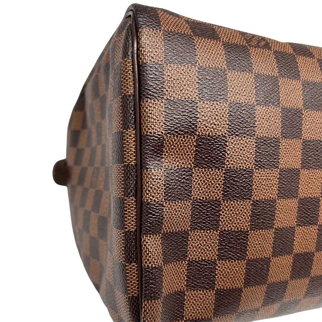 Louis Vuitton Speedy 30 Damier Ebene Hot Stamping J.S. Fullset / neuwertig Louis Vuitton