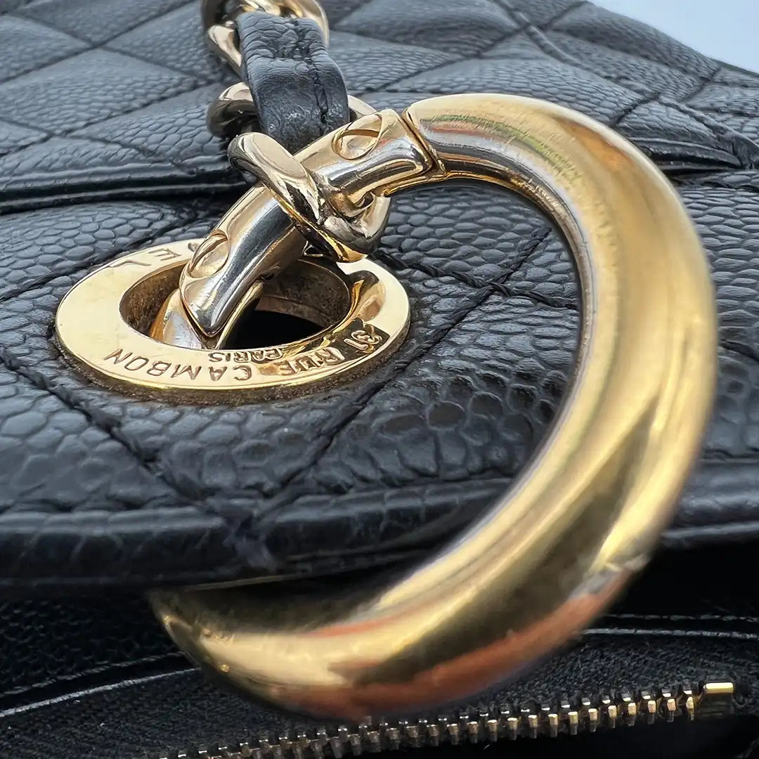 Chanel GST Shopping Bag Kaviarleder schwarz / gut Chanel