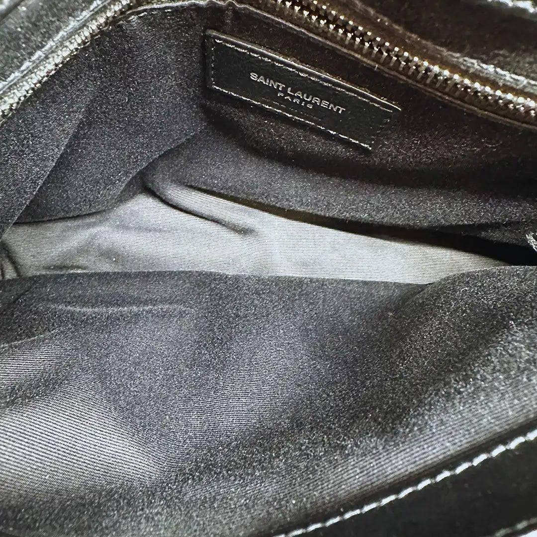 Saint Laurent YSL LouLou Medium Leder schwarz silberne Hardware / sehr gut Saint Laurent