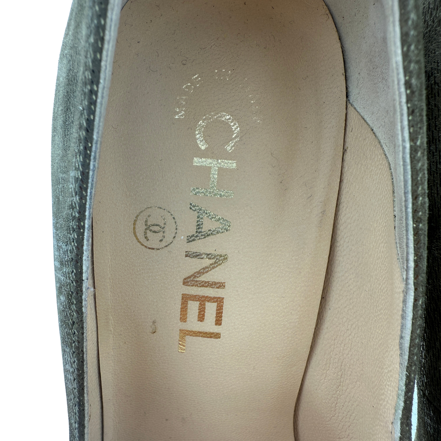 Chanel Pumps Metallic braun & schwarz 38 1/2 / ungetragen Chanel