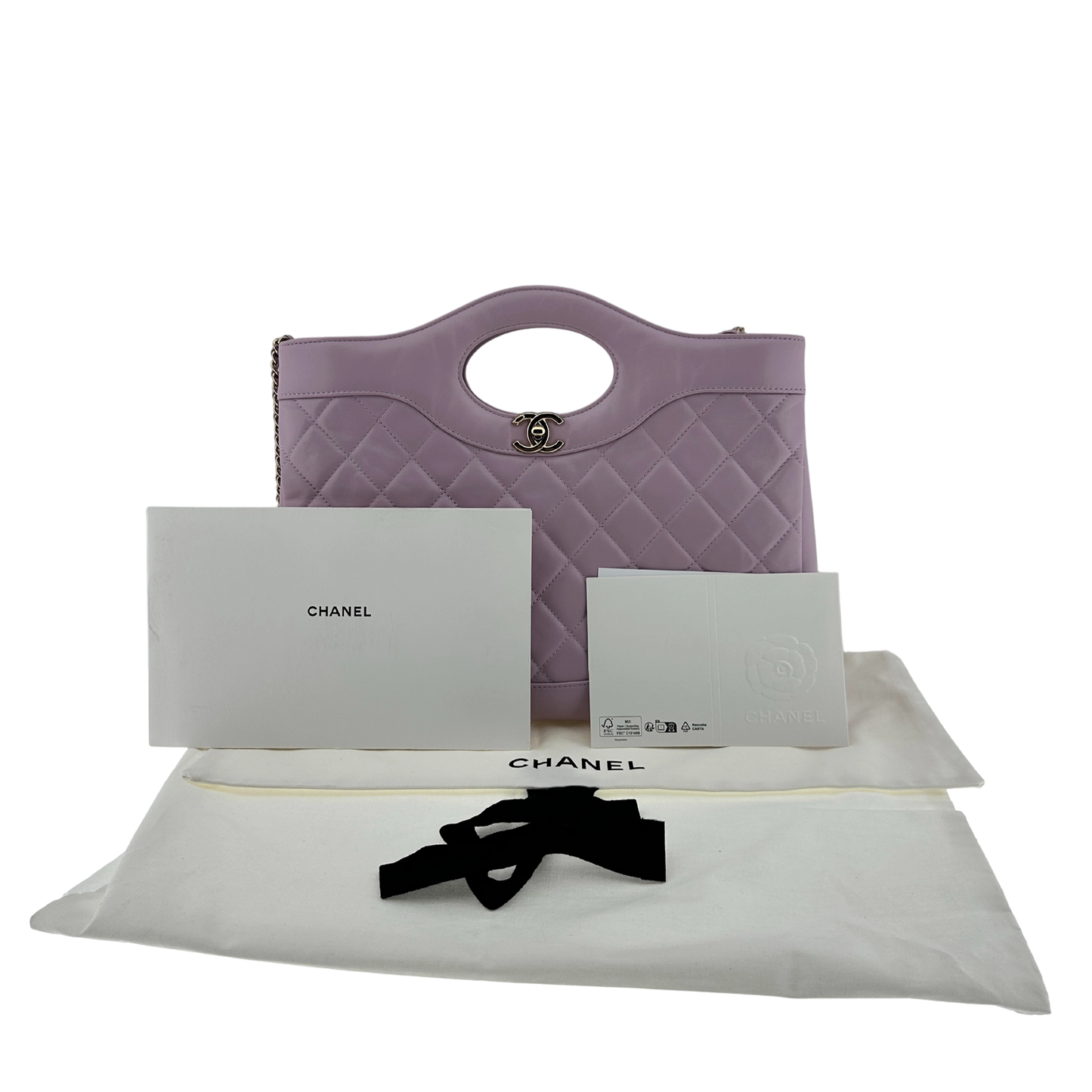 Chanel 31 light purple glänzendes Lammleder Shopper / sehr gut Louis Vuitton