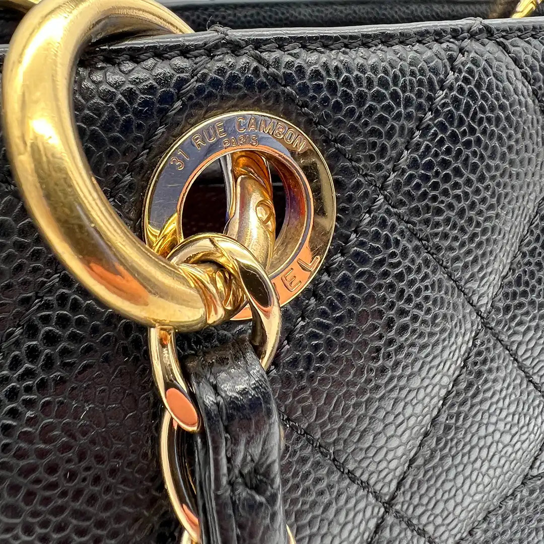 Chanel GST Shopping Bag Kaviarleder schwarz / gut Chanel