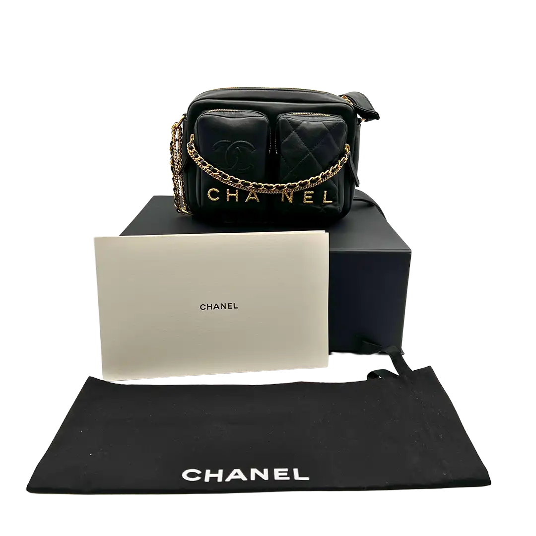 Chanel 2022 Small Camera Bag Cruise Line Lammleder Fullset / neu Chanel
