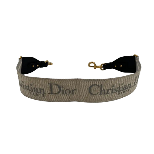 Christian Dior breiter Schulterriemen Dior Paris Stickerei grau / sehr gut Dior