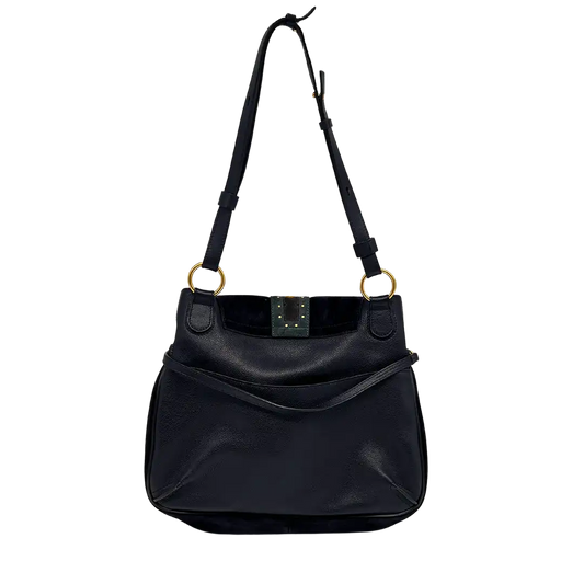 Chloé Lexa Wildleder Medium Handtasche Marine / sehr gut Chloé