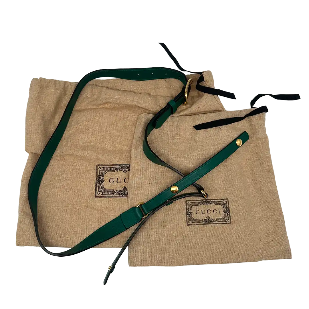 Gucci Blondie small grünes Leder Interlocking G Handtasche / sehr gut Gucci