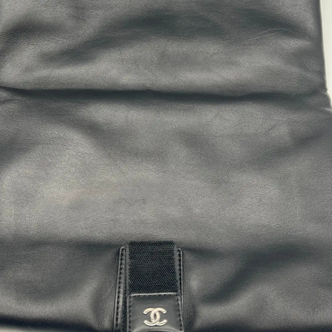 Chanel Clutch gestepptes Leder schwarz Arbeitstasche / sehr gut Chanel