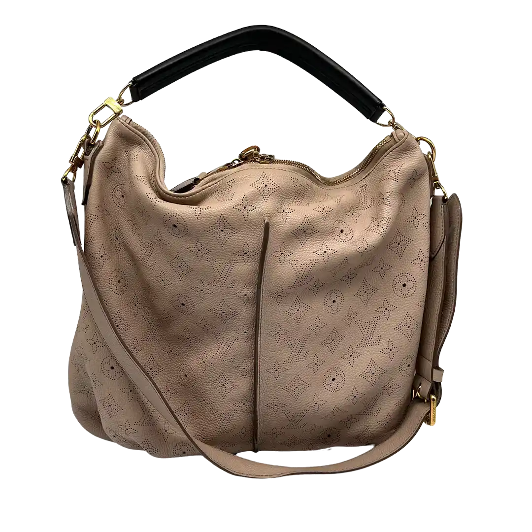 Louis Vuitton Mahina Selene MM Tasche Leder Taupe / gut Louis Vuitton