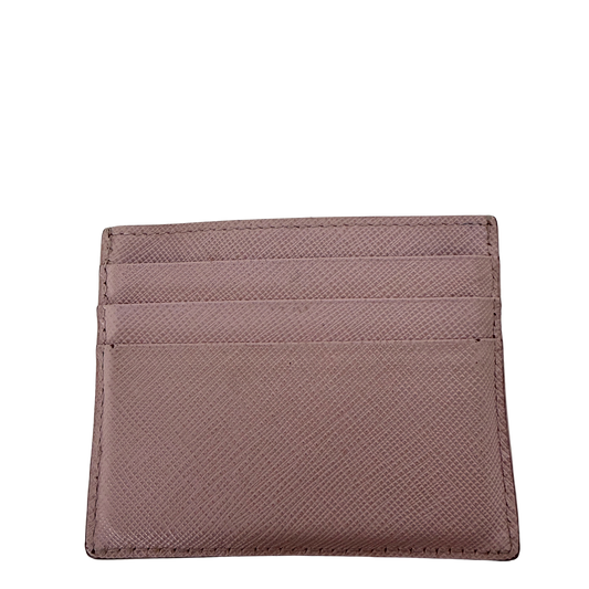 Prada Kartenetui aus Saffiano Leder pink / akzeptabel Prada