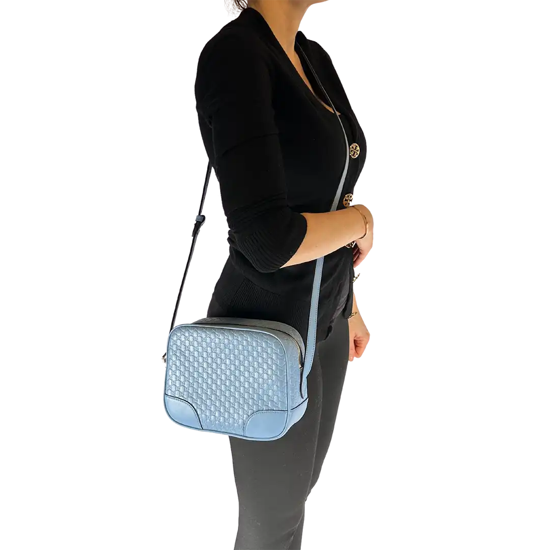 Gucci Microguccissima Camerabag hellblau / sehr gut Gucci