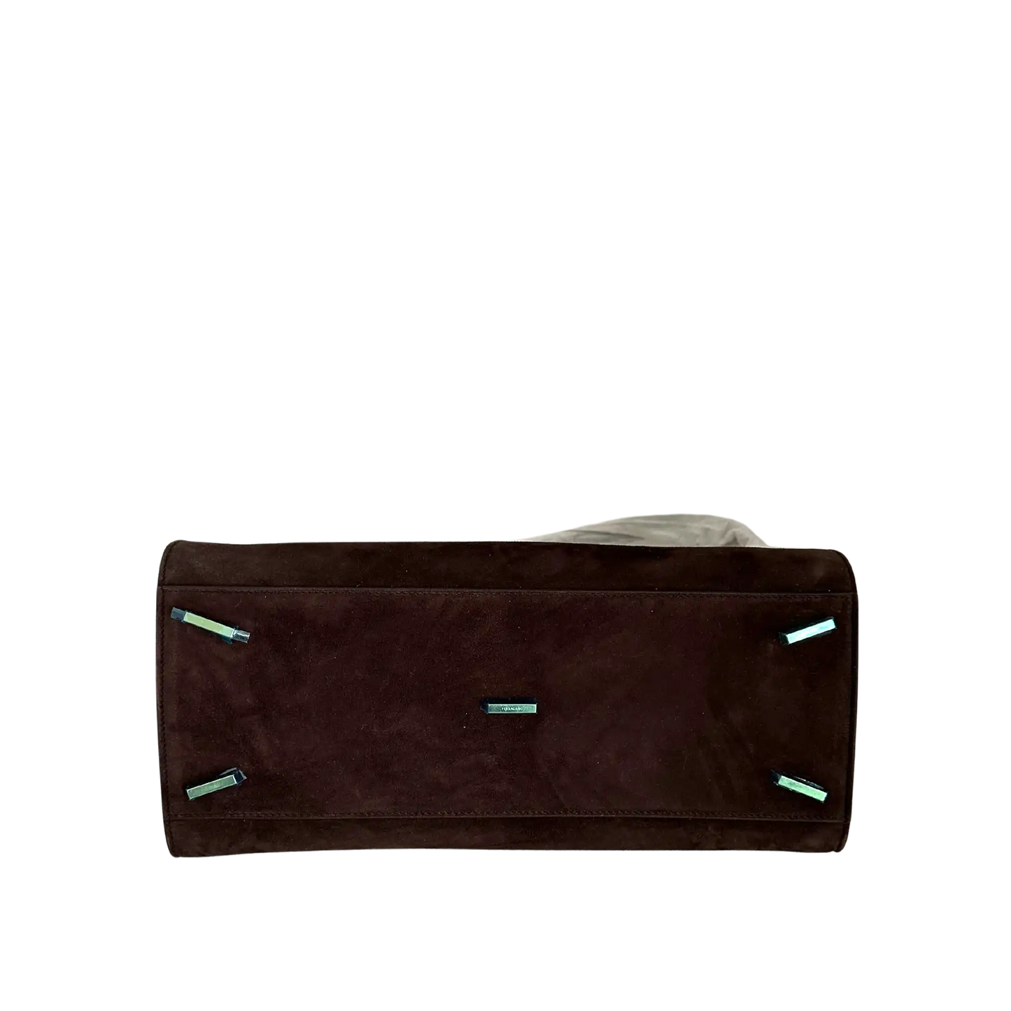 Ferragamo Hug mittelgroße Tote aus Veloursleder braun / ungetragen Salvatore Ferragamo
