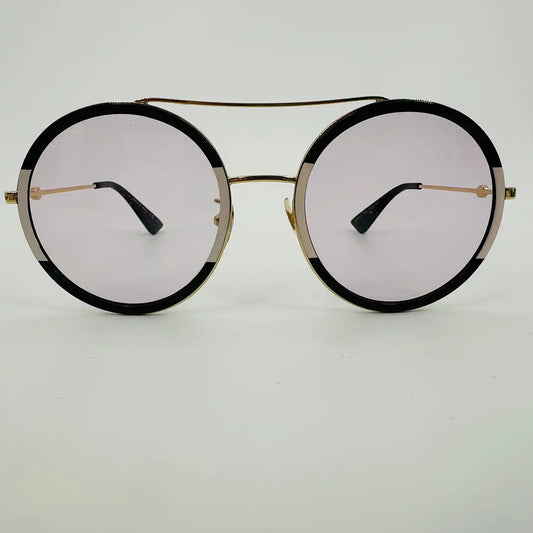 Gucci Damen GG0061S 006 Sonnenbrille, schwarz gold creme 56 / sehr gut Gucci