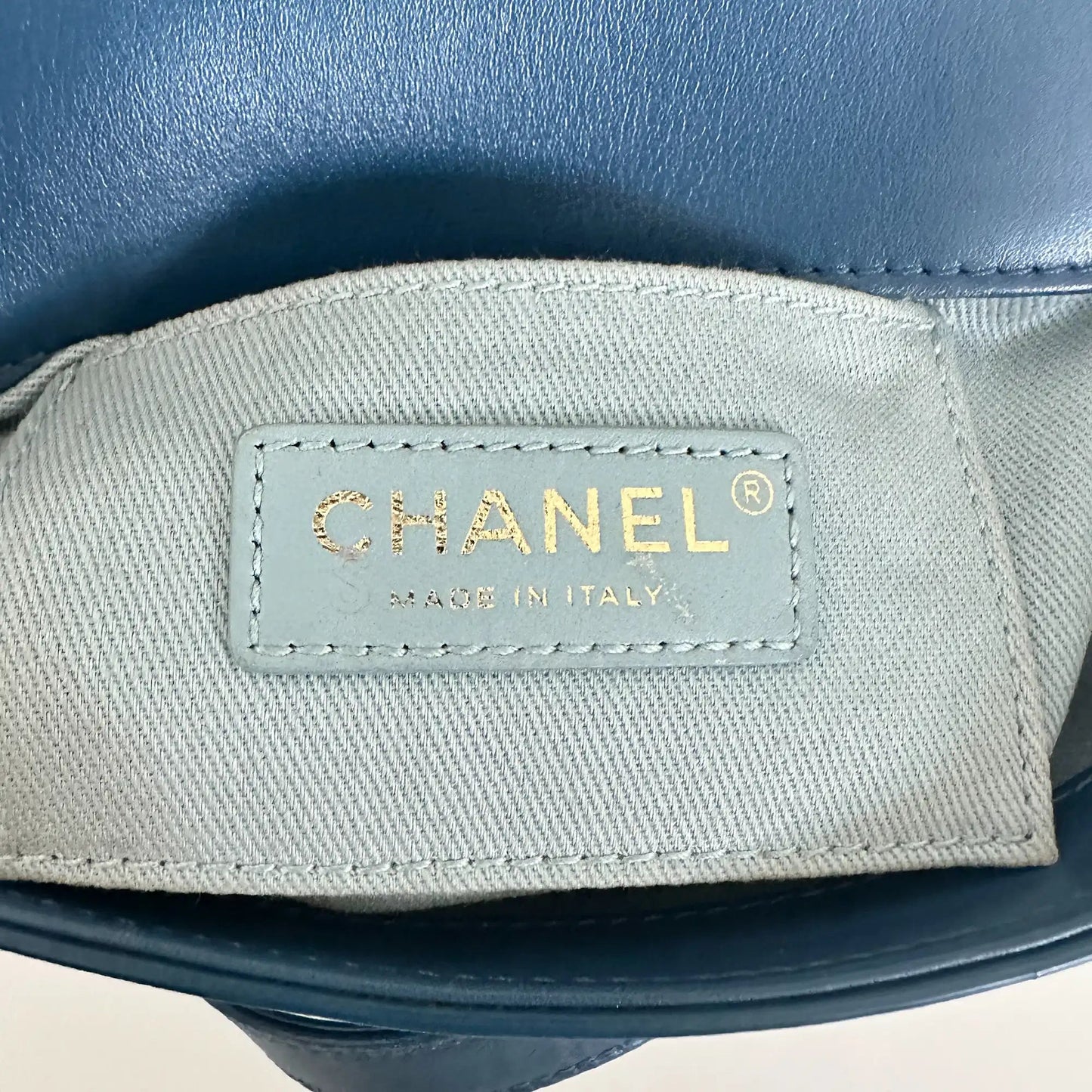 Chanel Chevron Coco Waist Bag blau / sehr gut Echtheitscheck