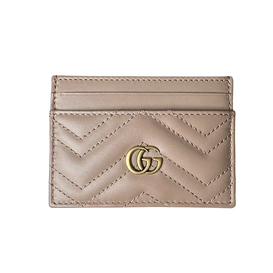 Gucci GG Marmont Kalbsleder Kartenetui Cardholder  poudre / neu Gucci