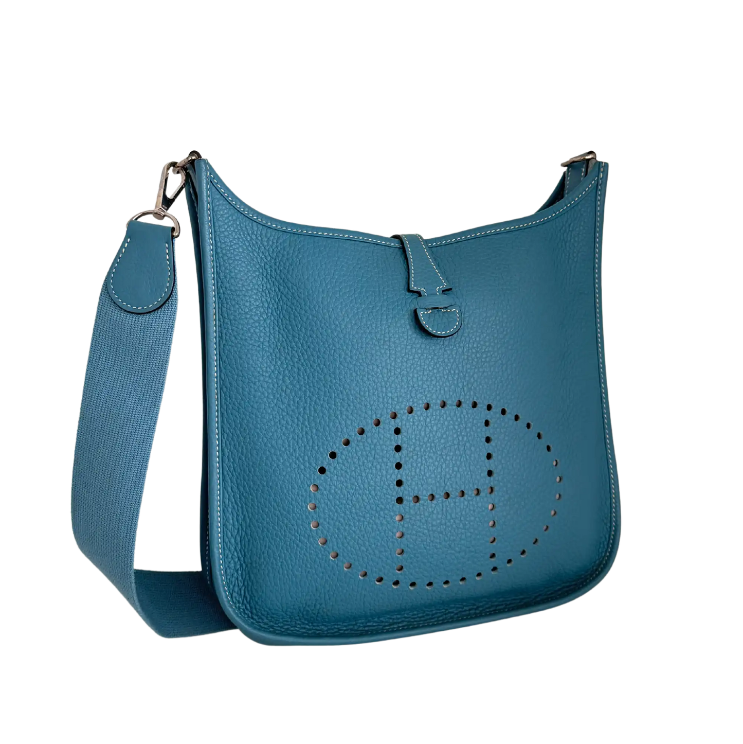Hermès Evelyne III 29 blau Clemence Palladium Fullset 2010 / sehr gut Hermès