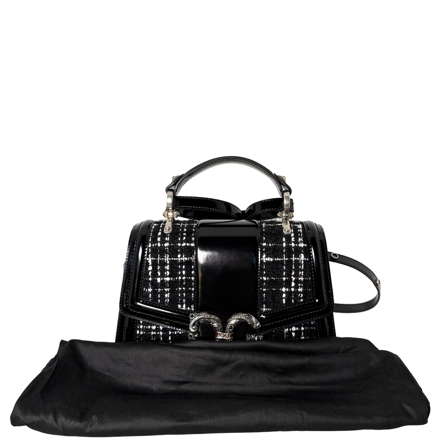 Dolce & Gabbana DG Amore Schultertasche Schwarz / gut Dolce & Gabbana