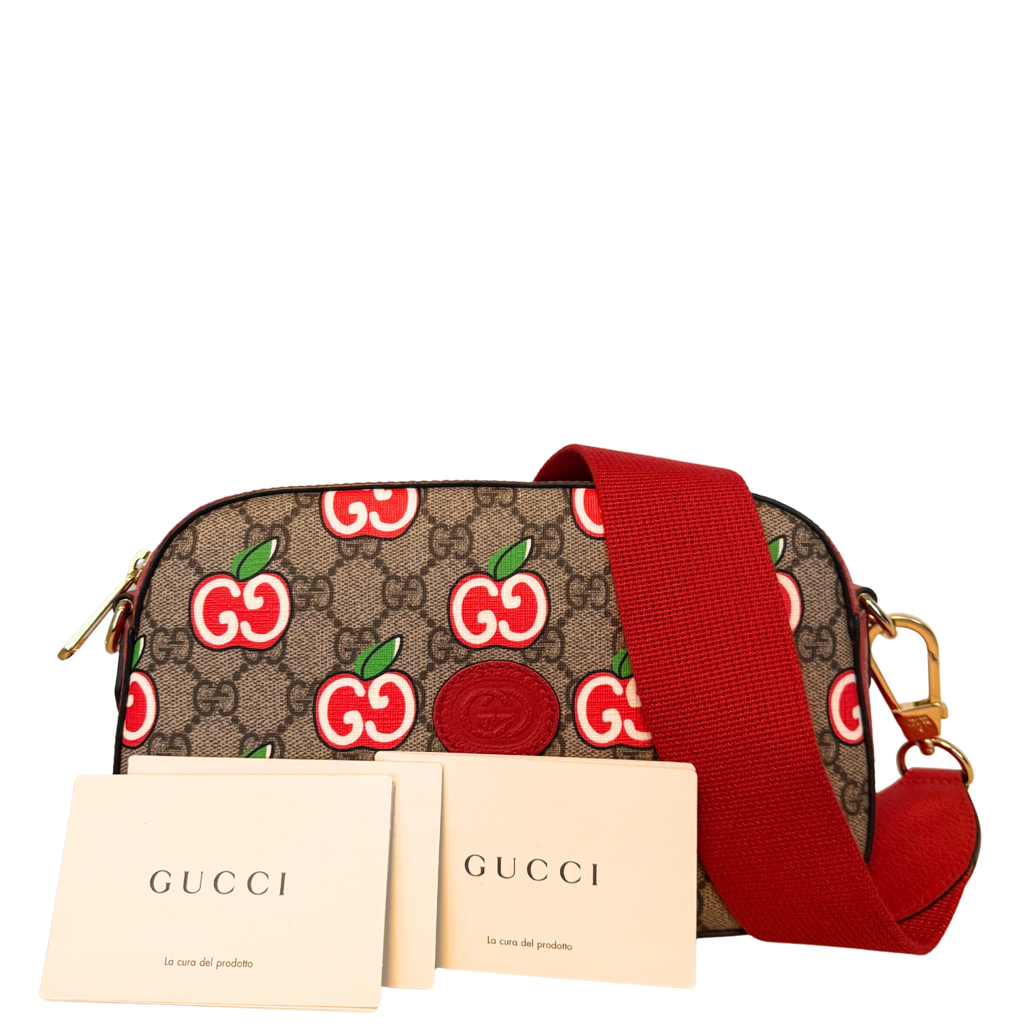 Gucci GG Supreme Apple Camera Bag Rot / sehr gut Gucci