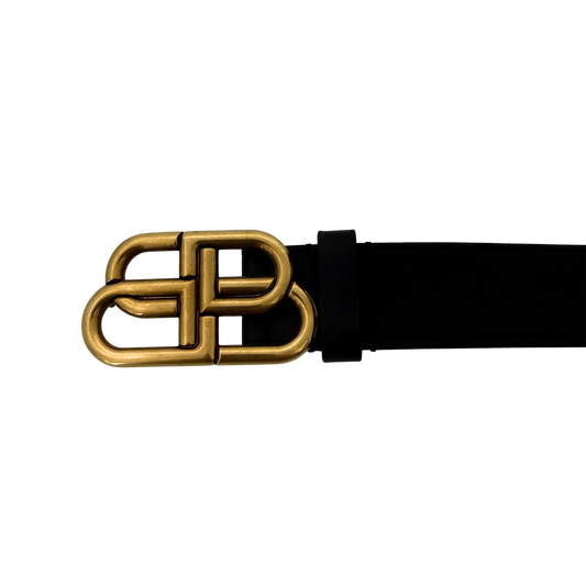 Balenciaga BB Buckle Gürtel 80cm Schwarz / sehr gut Balenciaga