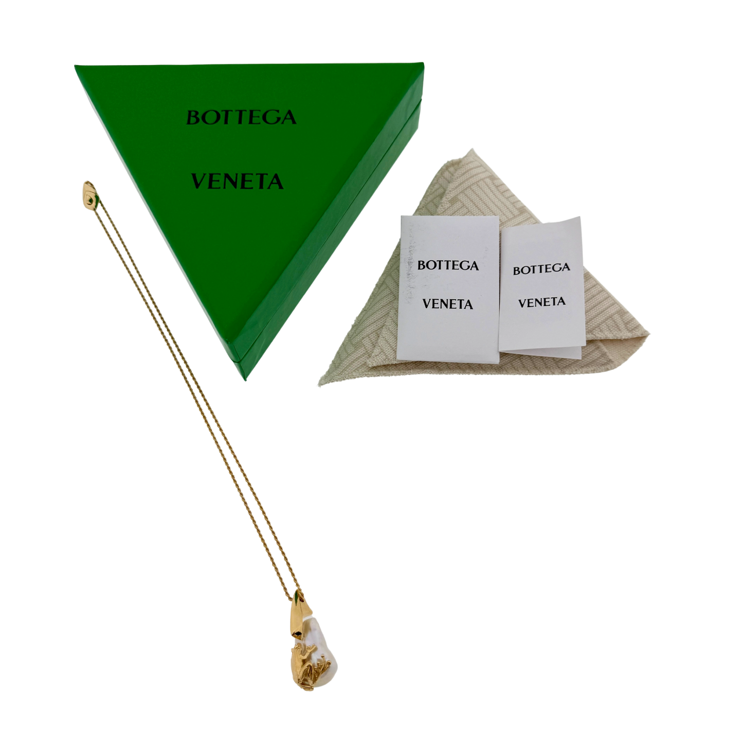 Bottega Veneta Rana Halskette Gold / neuwertig Bottega Veneta