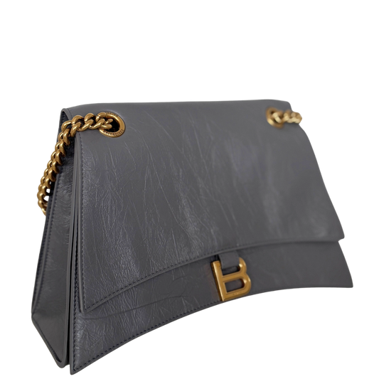Balenciaga Crush Medium Chain Bag dunkelgrau/ neuwertig Balenciaga