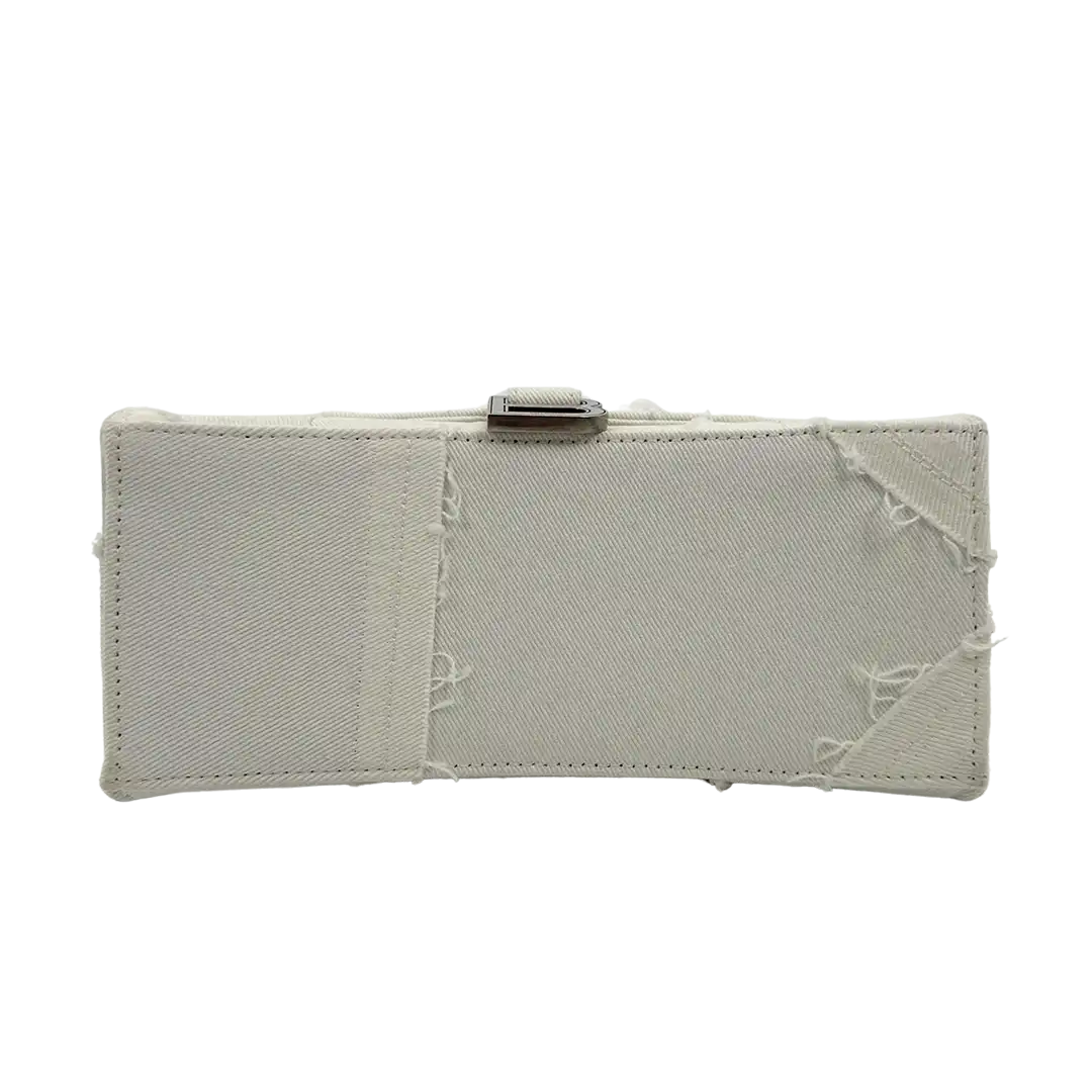 Balenciaga Hourglass S Small frayed denim limited weiß / neuwertig