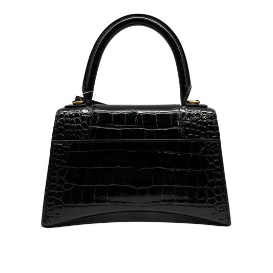 Balenciaga Hourglass S Small Bag Krokodil Optik schwarz / sehr gut Balenciaga