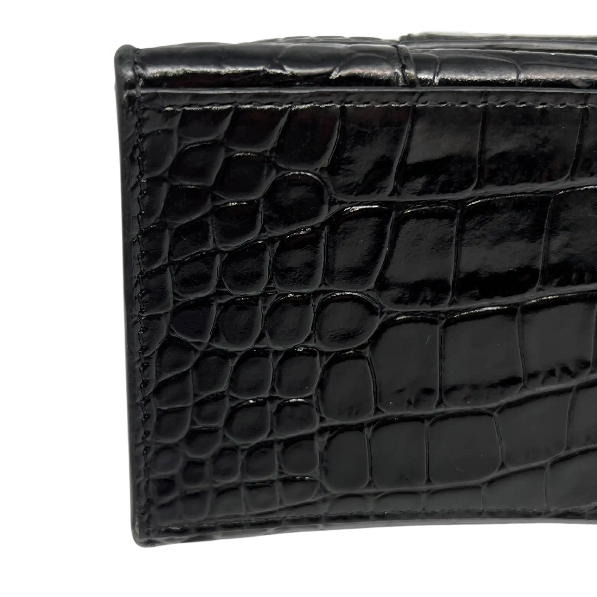 Balenciaga Hourglass XS Bag  Krokodil Optik schwarz / sehr gut Balenciaga