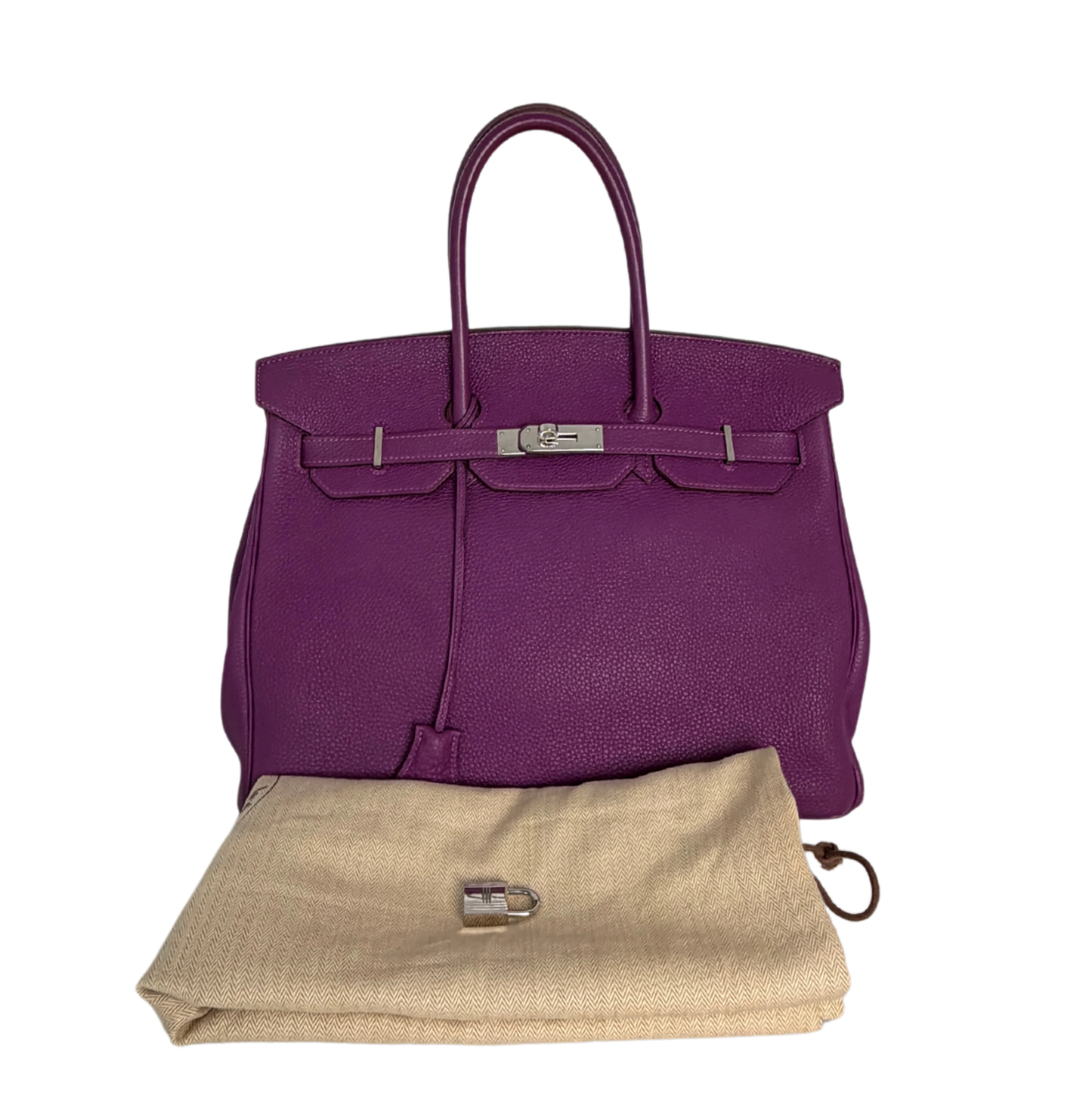 Hermès Birkin Bag 35 Togo Leder lila Palladium Hardware 2014 / gut Hermès