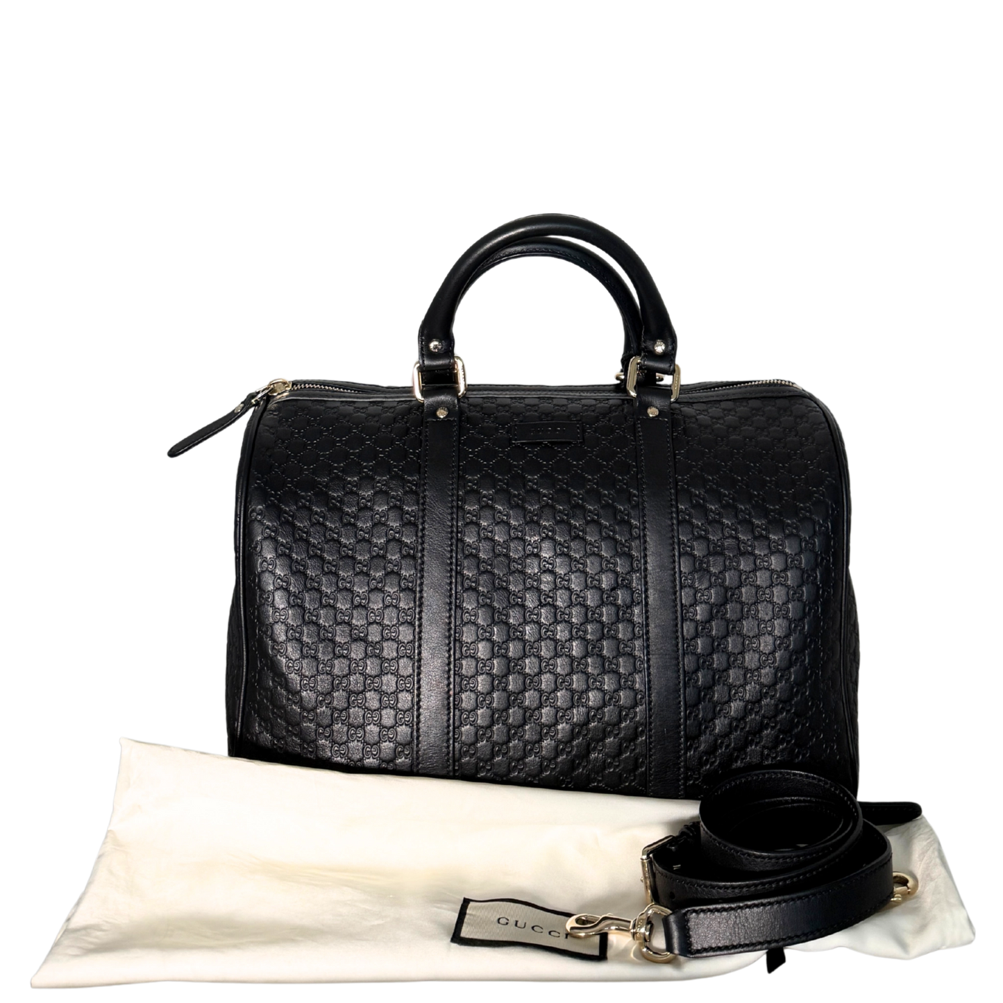 Gucci Microguccissima Boston Bag Schwarz / sehr gut Gucci